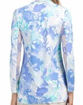 NWT Ladies G LIFESTYLE MONET PERI TURQUOISE Long Sleeve Mock Hi-Lo Tunic S & M image 2