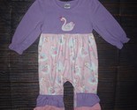 NEW Boutique Baby Girls Swan Princess Long Sleeve Romper Jumpsuit - $16.99