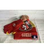 Ultra Game NFL San Francisco 49ers Winter Beanie Knit Hat with Gloves Se... - £27.24 GBP