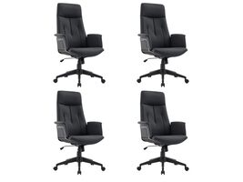 LeisureMod Inifini Ergonomic Office Chair High-Back Leather Adjustable H... - $223.44+