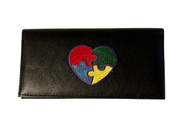 New Autism Awareness Design Leather Checkbook Cover - £17.22 GBP