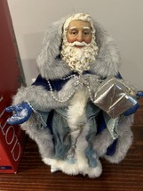Vintage 00s Possible Dreams Clothtique Santa 10-1/2&quot; Snow King Christmas Figure - £23.34 GBP