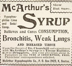 1894 McArthur&#39;s Syrup Quack Medicine Victorian Medical Advertisement 2.2... - £11.01 GBP