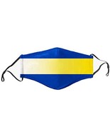 Blue &amp; Yellow Faded Stripe Team Mask - Face Accessory - Fan Gear - $5.47 CAD
