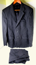 Banana Republic 2-Piece Suit Jacket Pants Set Dark Gray Woolk Size 38R 3... - £35.48 GBP