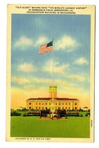 Barksdale Field Shreveport Louisiana Linen Postcard World&#39;s Largest Airp... - $9.90