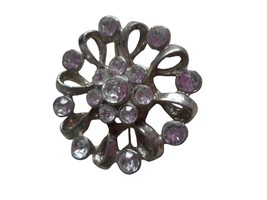 Vintage Estate Costume &quot;Rhinestone&quot; Silver Brooch Pin Jewelry  #3 - $247.29 MXN