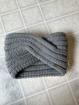 Steve Madden Gray Knitted Twist Front Winter Headband - £11.79 GBP