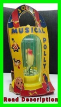 RARE Vintage Musical Jolly Polly Parrot Bird Toy Jolly Blinker Co. Cage With Box - £27.68 GBP