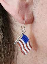 American Flag Earrings - $260.72 MXN