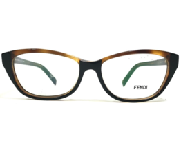Fendi Eyeglasses Frames F1002 001 Black Brown Tortoise Cat Eye 52-15-135 - $93.29