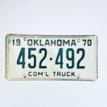 1970 United States Oklahoma Commercial Truck License Plate 452-492 - $18.80