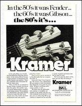 Vintage 1980 Kramer Guitar advertisement print reprinted in 2020 - $4.01