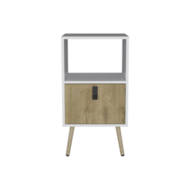 22" White One Drawer Faux Wood Nightstand - $3,366.41 MXN
