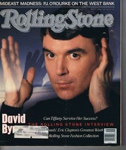 VINTAGE Apr 21 1988 Rolling Stone Magazine #524 David Byrne Eric Clapton Tiffany - £14.78 GBP