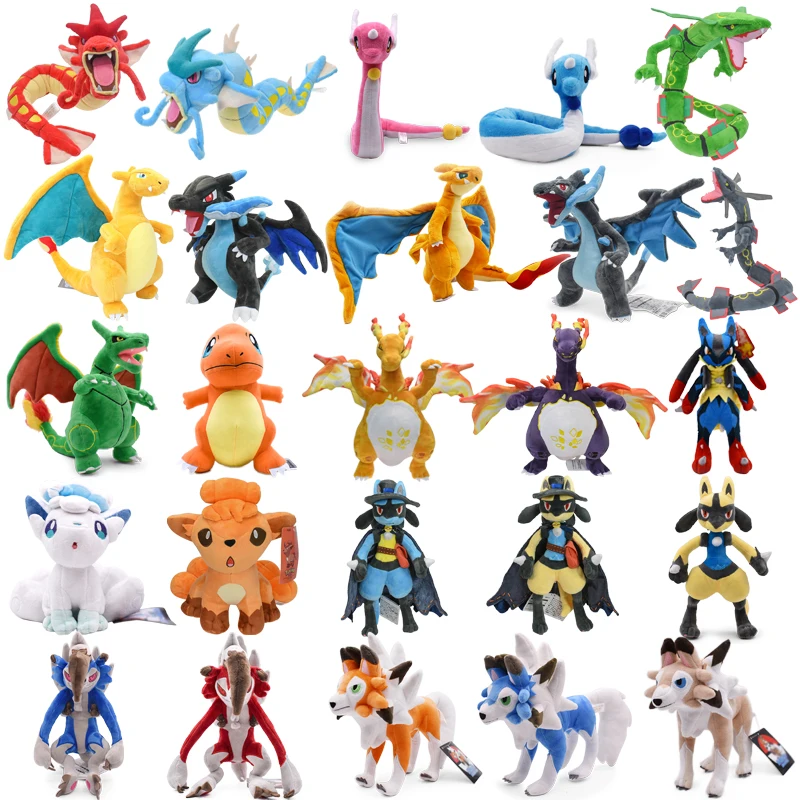 25 Styles Pokemon Plush Toys Shiny Dragonair Rayquaza Gyarados Charizard - £13.52 GBP+