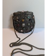 Vintage Sajai Filigree Metal Purse/Bag Multicolored Real Gem Stones Meta... - $1,505.34 MXN