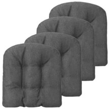 4 Pack 17.5 x 17 Inch U-Shaped Chair Pads with Polyester Cover-Gray - Co... - $97.51