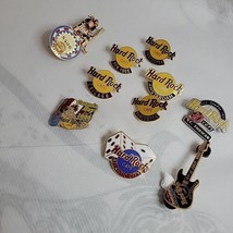 Vintage Hard Rock Cafe Pins Lot Of 10 Pin Pals Guitar Logo Y2K - $27.82