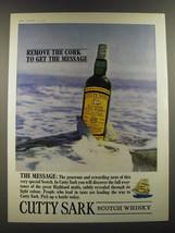 1964 Cutty Sark Scotch Ad - Remove the cork to get the message - $18.49