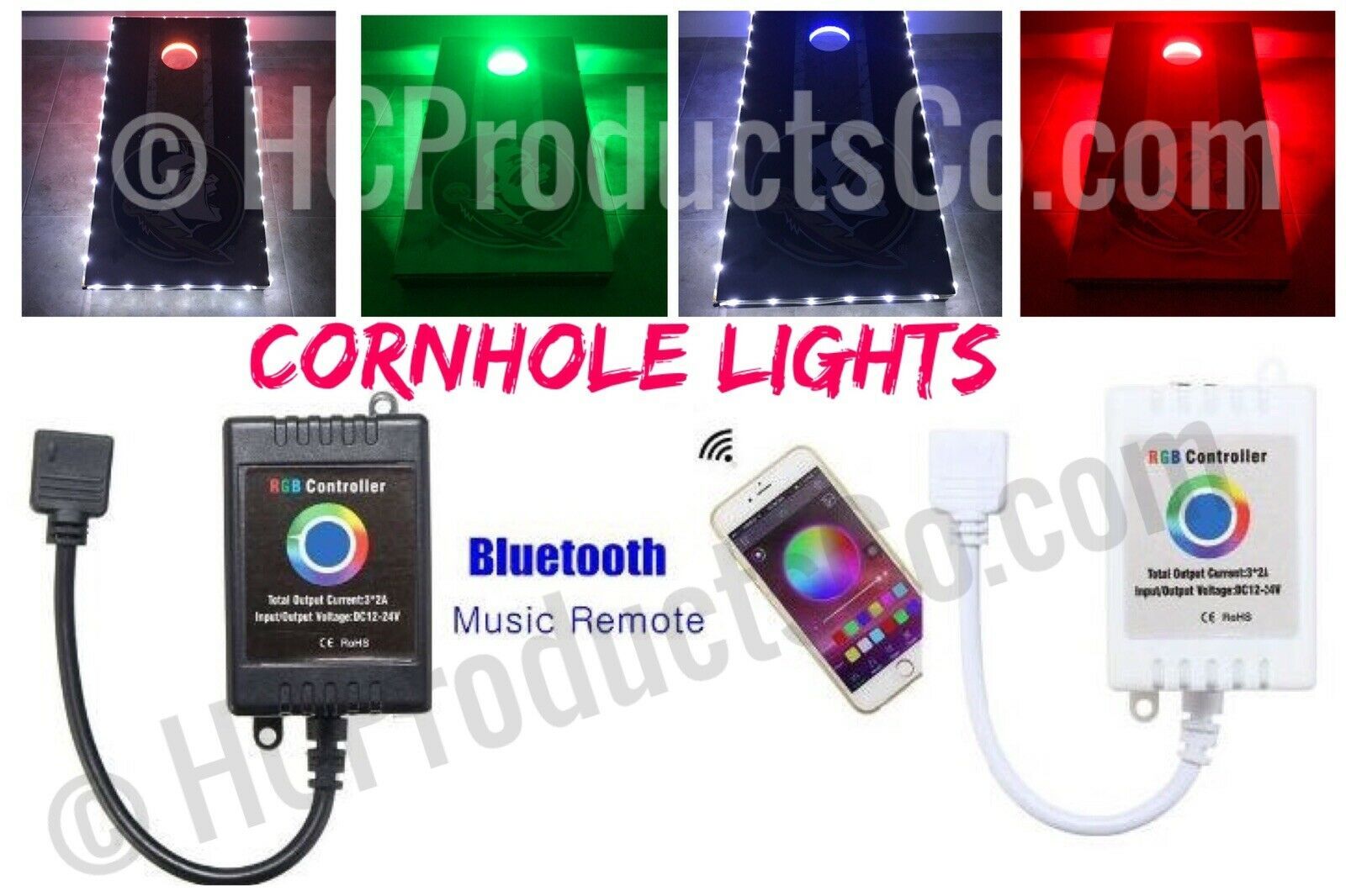 Primary image for Bluetooth Controlled Cornhole Lights with 16 Million Color and Motion Options