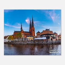 Uppsala Sweden Poster Wall Art | Uppsala Church Home Decor | Uppsala City Digita - £15.87 GBP