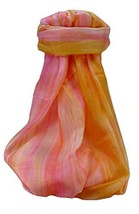 Vietnamese Pure Silk Long Scarf Lai-Chau Peach by Pashmina &amp; Silk - £26.74 GBP