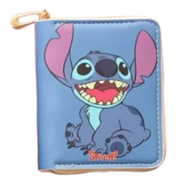 Stitch Faux Leather 4&quot; Wallet Zipper Coin Pocket Credit Card Slot New - €10,72 EUR