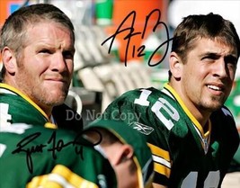 Aaron Rodgers Brett Favre Signed Photo 8X10 Rp Autographed Green Bay Packers - £15.79 GBP