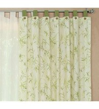 BAMBOO LEAVES DECORATIVE DRAPE CURTAINS SET 2 PANELS - $53.89