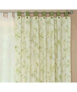 BAMBOO LEAVES DECORATIVE DRAPE CURTAINS SET 2 PANELS - $53.89