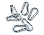 6 Pack Heavy Duty 4 in Long Steel Carabiner with Spring Snap Holds up to... - £8.30 GBP
