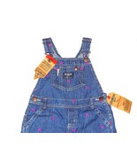Girl OshKosh B&#39;Gosh Overall Denim Purple Embroidered Butterfly Bib 6 Mon... - $301.72 MXN