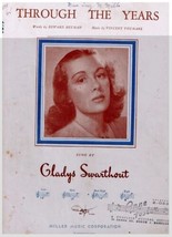 Through The Years Sheet Music Heyman Youmans Sung by Gladys Swarthout - £1.73 GBP
