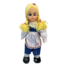 Vintage Swiss Miss Doll – Plush Legs, Yarn Hair, Embroidered Apron – 14”... - $20.00