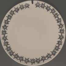 HEIDI Cheese Line Schwarz Black Floral Trim Ceramic Retired White Plates 7 3/4&quot; - £5.58 GBP