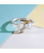 Sterling Silver Pearl and Bar Adjustable Ring - $100.04 CAD