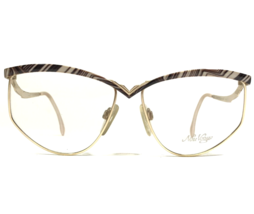 Vintage Eyeglasses Frames Mod W 73 Col TM Brown Gold Oversized 55-14-135 - £58.38 GBP