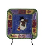 Vintage Sango The Sweet Shoppe Christmas By Zuezipkin Snowman 10&quot; Platter - £9.04 GBP