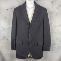 Jos A Bank Mens 40R Sport Coat Charcoal Gray 100% Wool 3 Button Lined Ve... - $23.05