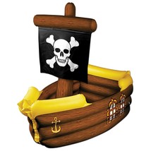 Ship, Holds Approx. 72 12Oz. Cans, Pirate Decorations, Inflatable Cooler, Drink  - £45.55 GBP