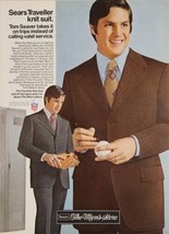 1972 Print Ad Sears Traveller Men&#39;s Suits Tom Seaver Baseball Pitcher NY Mets - £16.31 GBP
