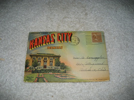 Kansas City Kansas Souvenir picture Postcard Folder 1945 18 pictures - £11.65 GBP