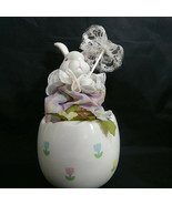 Enesco Easter Bunny Music Box Wind Up Ceramic Egg plays &quot;Try to Remember... - $52.86 CAD