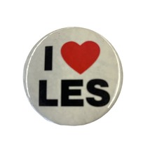 I Love Les Vintage 1980s Pinback Button - $9.99