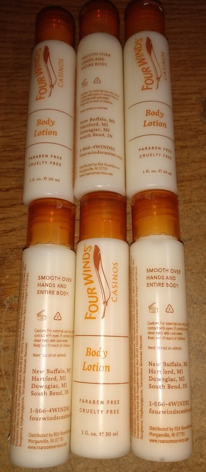Lot of 6 Four Winds Body Lotion 30 ml - $1.75