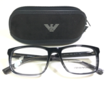 Emporio Armani Eyeglasses Frames EA3120 5566 Black Grey Square 55-18-145 - £42.56 GBP