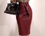 Gh waist pu leather skirts for women elegant package hip pencil skirts office lady thumb155 crop