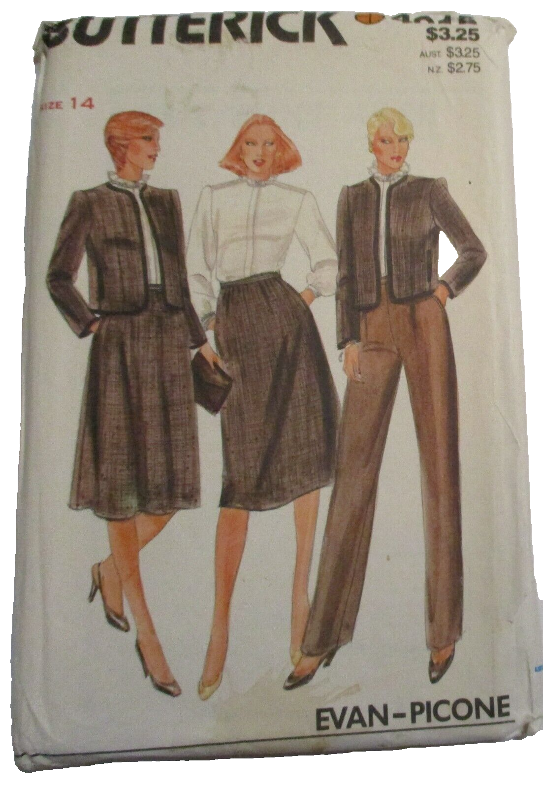 Butterick 4015 Misses Jacket, Blouse, Skirt &amp; Pants by Evan-Picone Size ... - $14.84