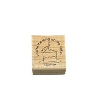 Stampin&#39; Up &quot;You&#39;re the Icing on the Cake&quot; Wood Mounted Rubber Stamp Card Making - $4.99